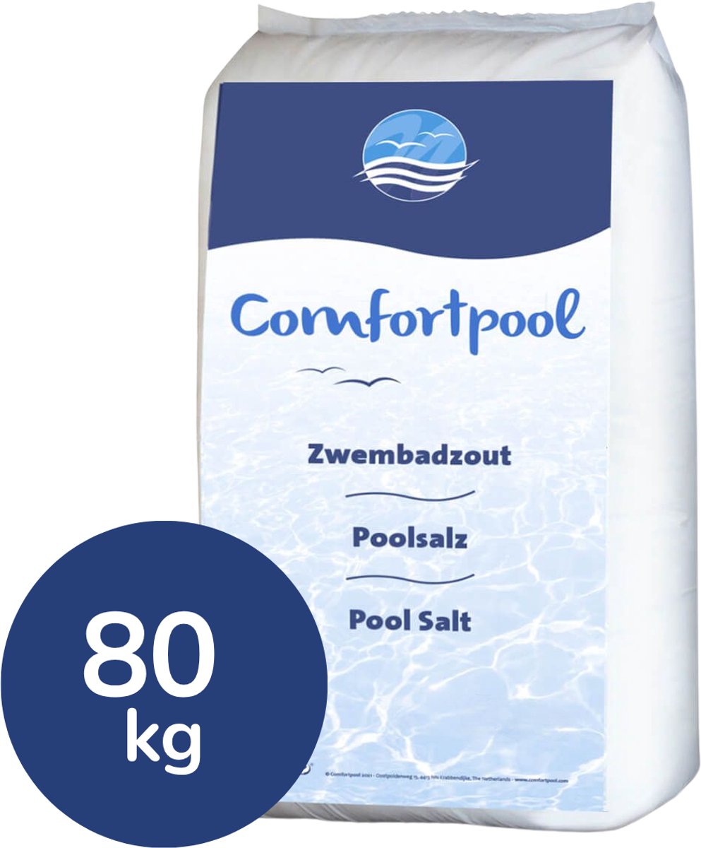 Zwembadzout 4 x 20 kg | Voor schoon zwembadwater | 80 kg zout | Geschikt voor Intex zoutwatersysteem | Comfortpool